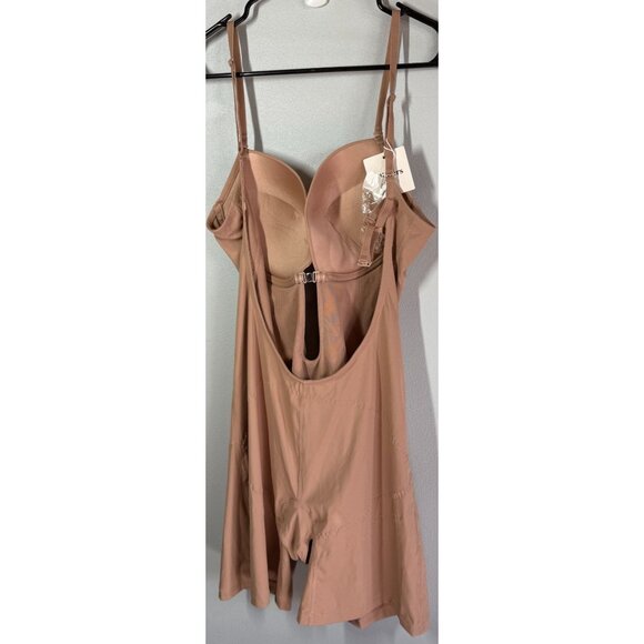 NWT Slimers Body Shaper XXL Nude Tummy Control U Plunge Backless Full Bodysuit - Picture 3 of 12